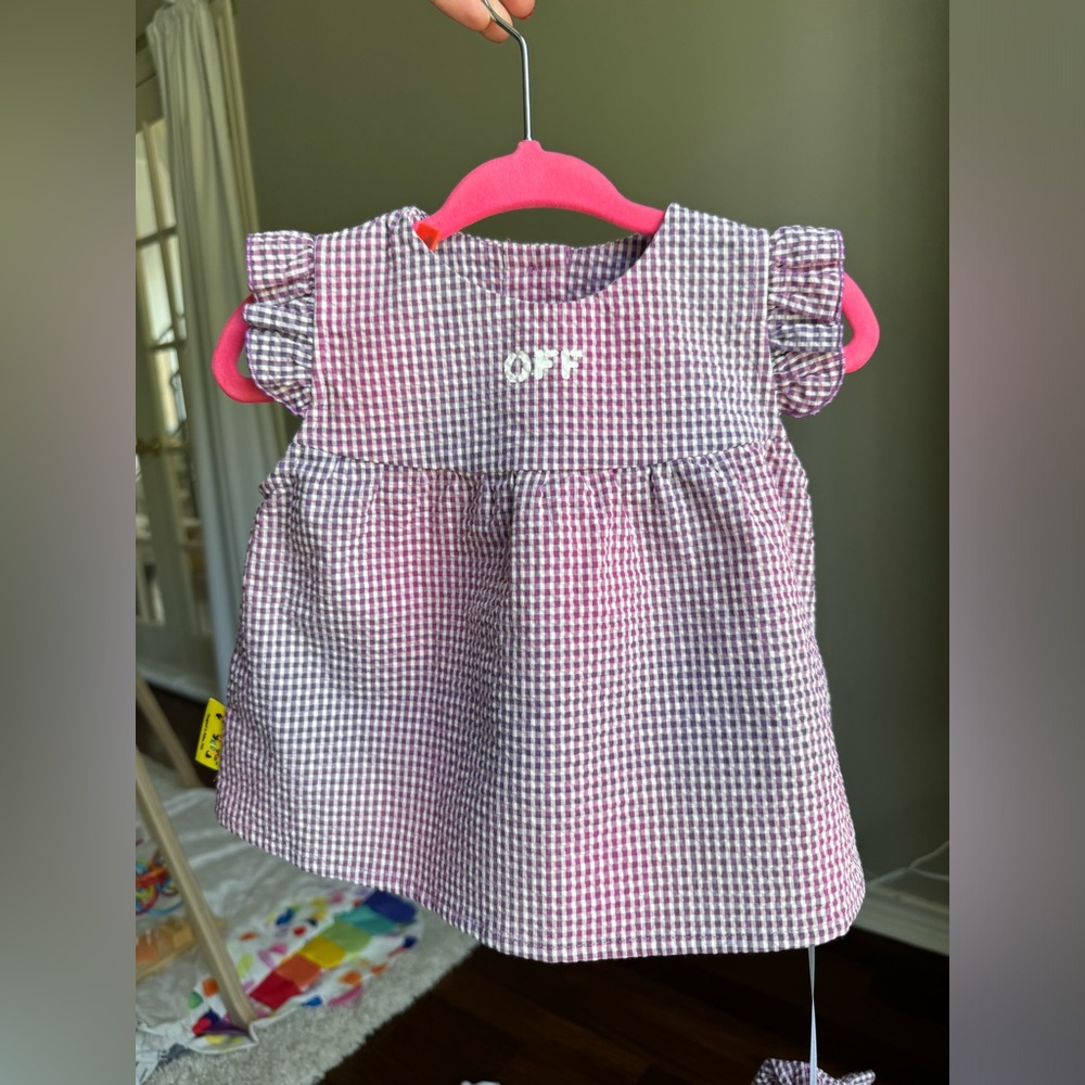 Dress +underpants , Off White , 3-6 months, 100% cotton, new with tag